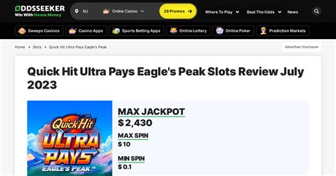 Quick Hit Ultra Pays Eagles Peak Betfair